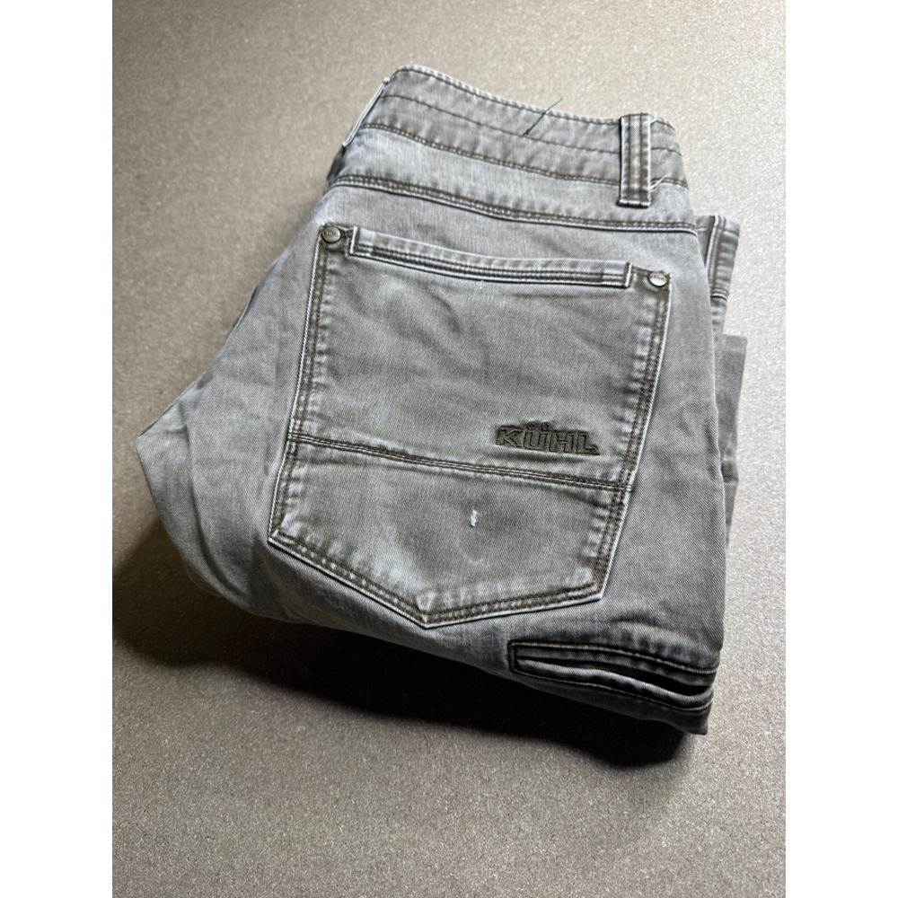 Kuhl Free Ryde Mens 31x30 Gray Brown Cotton Stretch‎ Articulated Knee Pants 2304